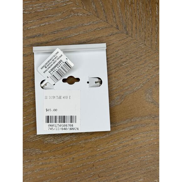 Giani Bernini Sterling Silver 3x15mm Tube Hoop Earrings 925 Small Classic Hoops - Picture 4 of 4